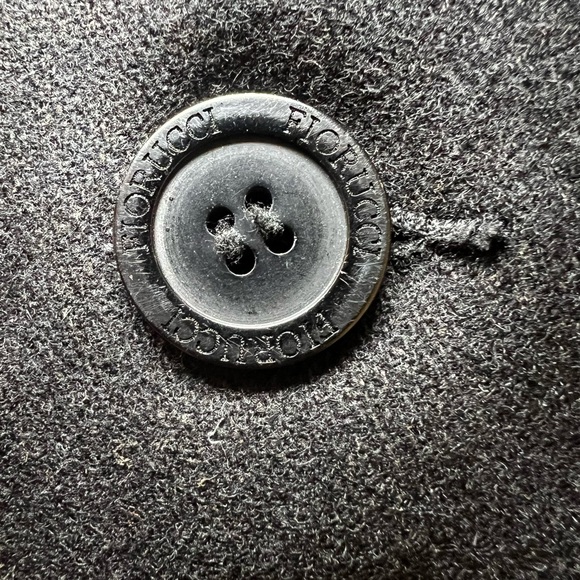 Fiorucci Men’s Wool Blend Long Overcoat Size 40 | Classic Black Tailored Coat - Picture 5 of 9